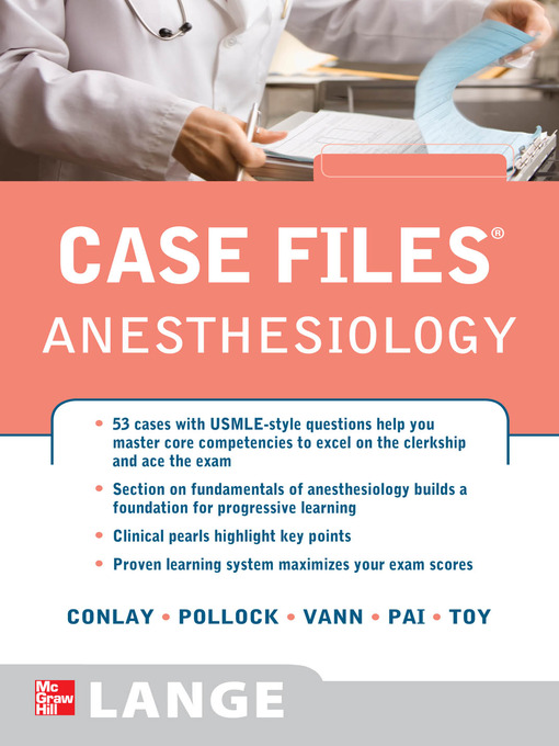 Title details for Case Files Anesthesiology by Lydia A. Conlay - Available